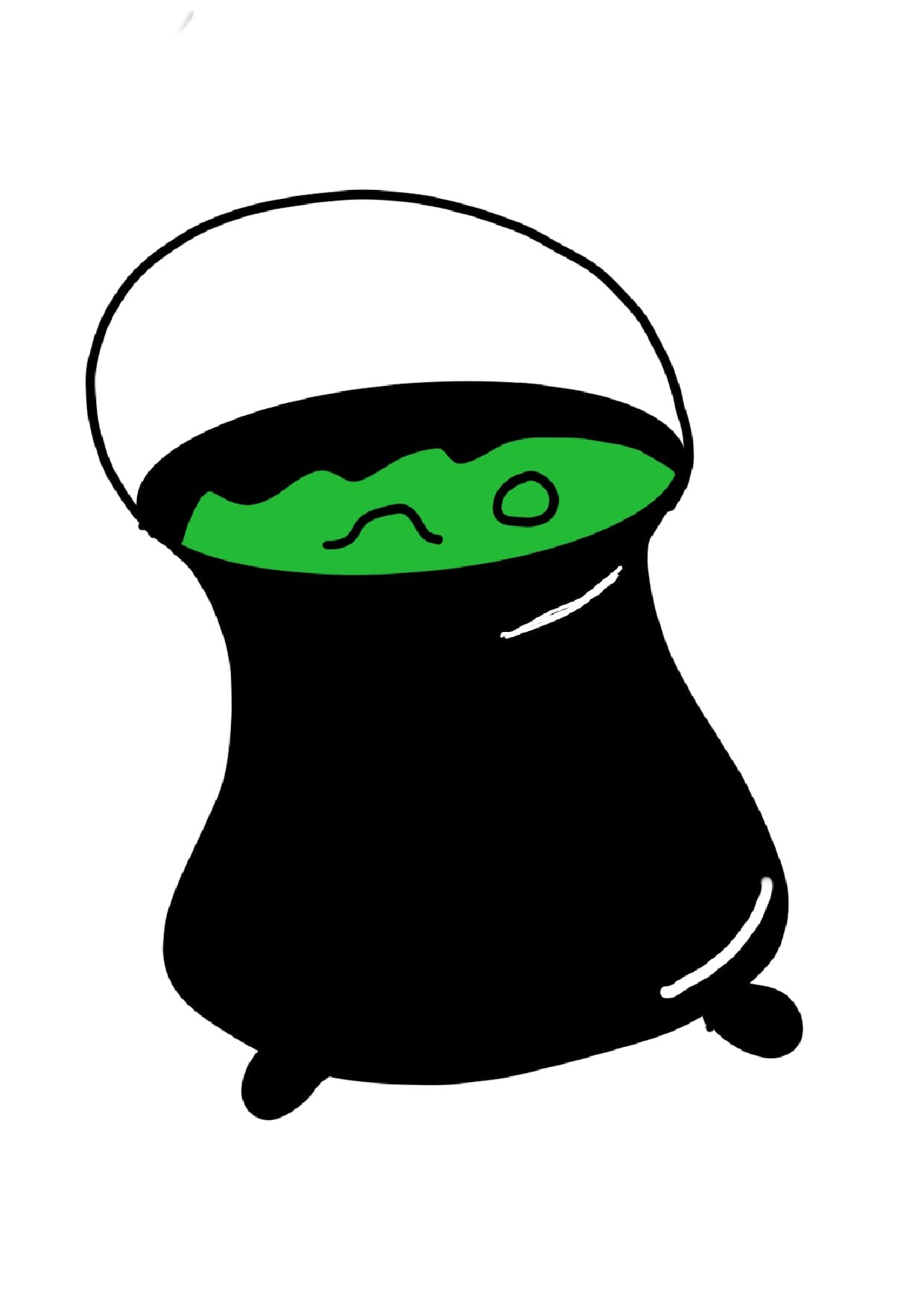 Kotlík nakeslený pomocí skečnoutingu.